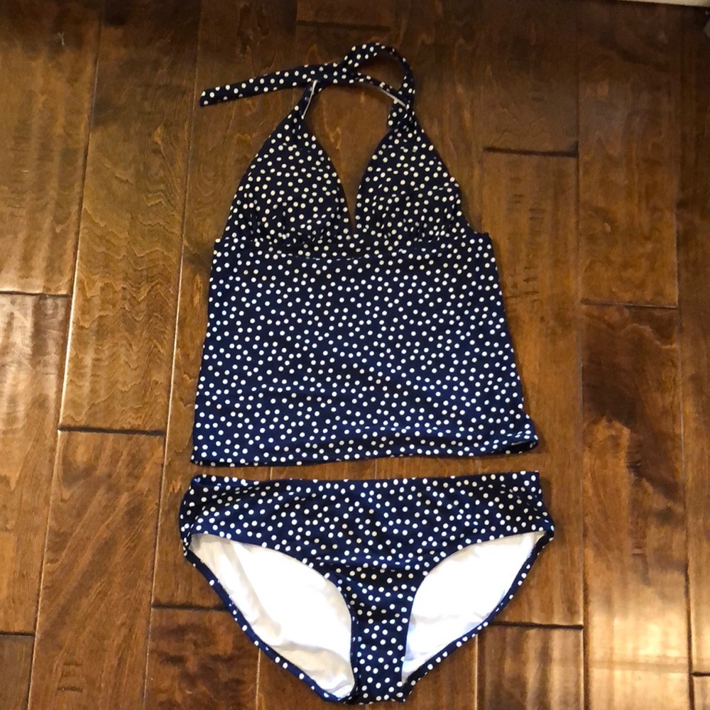 Old Navy polka dot tankini